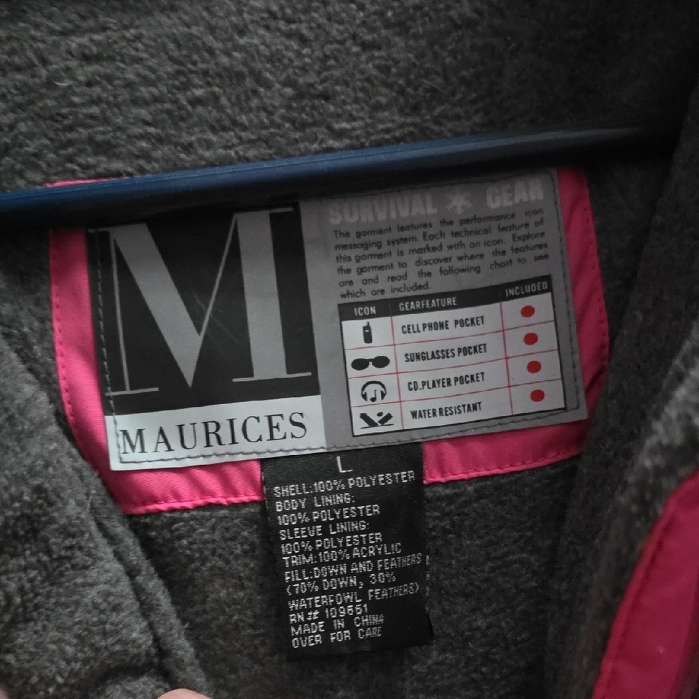 Pink  Puffer‎ Jacket - Picture 2 of 3